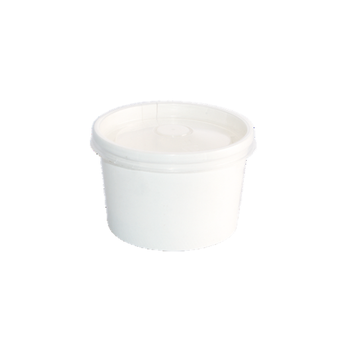 8.5oz White Paper Soup Container Full Colour Print — HY-250P