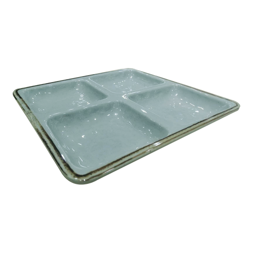 8.7" Square 4 Compartment Plate — TS-LD-6537A-1