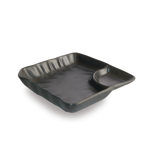 7" 2 Compartments Square Dish / Pack of 20