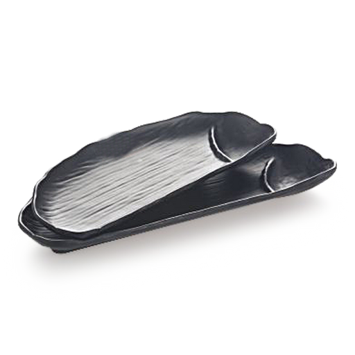 10.5" Semi-Circle Shaped 2 Compartments Plate / Pack of 10